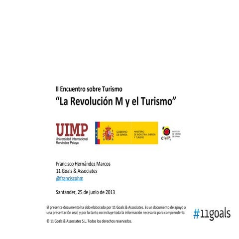 La revolución M y el turismo (Introducción a la mesa redonda)