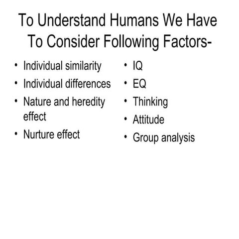 human skills  (in short)