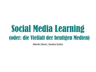 Social Media Learning