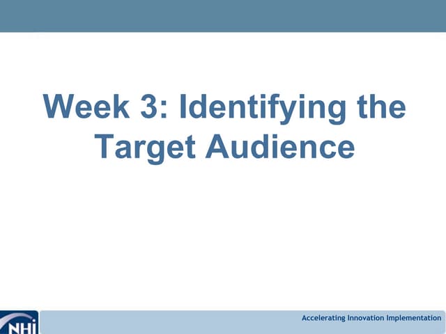 Week Three