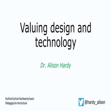 Valuing design and technology education 