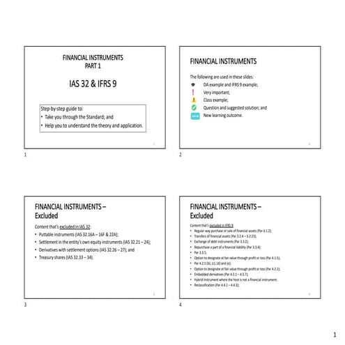 Financial instrument IAS 32 IFRS 7 & and IFRS; 9 | PPT