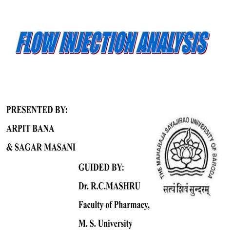 Flow injection analysis