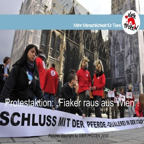 Protestzug: "Fiaker raus aus Wien!"