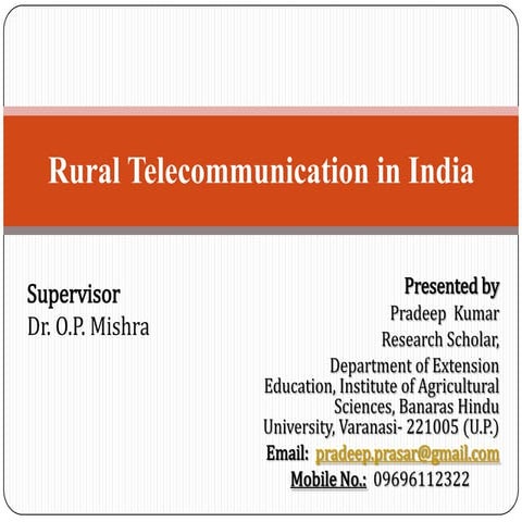 Rural telecommunication in India