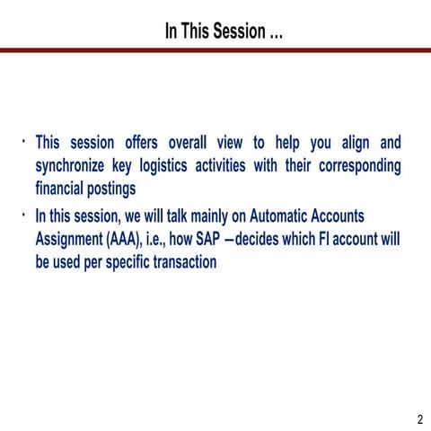 fi and logistics integration in projects