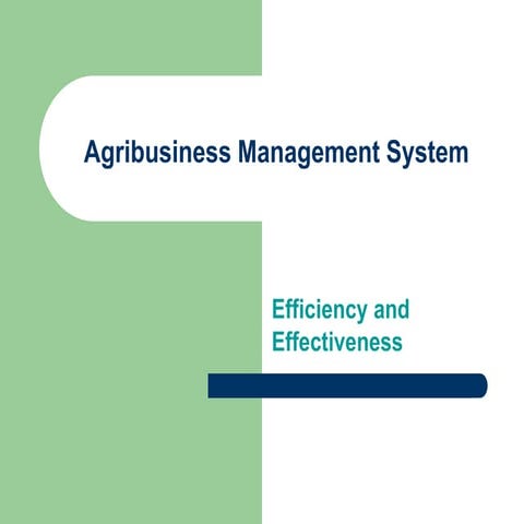 How, When and where agribusiness marketing management effective and efficient?