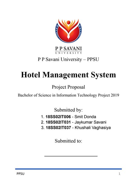 Hotel management system project | PPTX