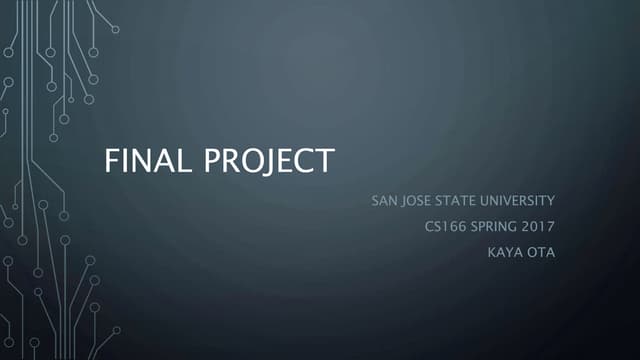 CS166 Final project