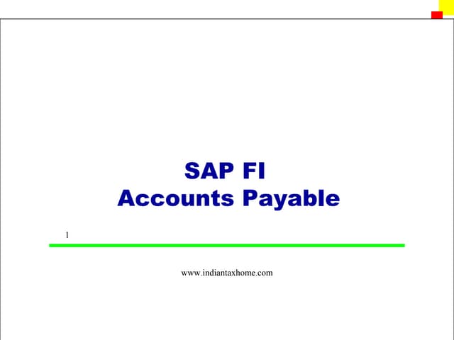 SAP FI - Account Payable (AP)