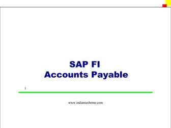 SAP FI - Account Payable (AP)