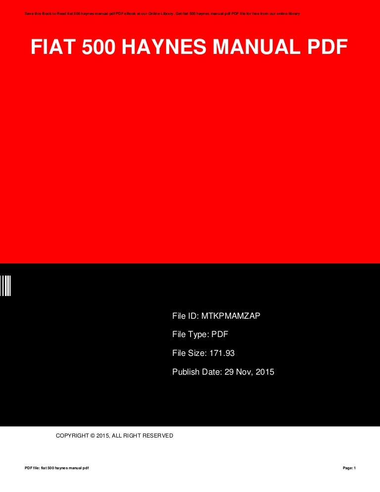 Fiat 500haynesmanualpdf Fiat 500haynesmanualpdf