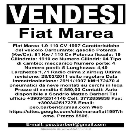 Фиат мареа 1997