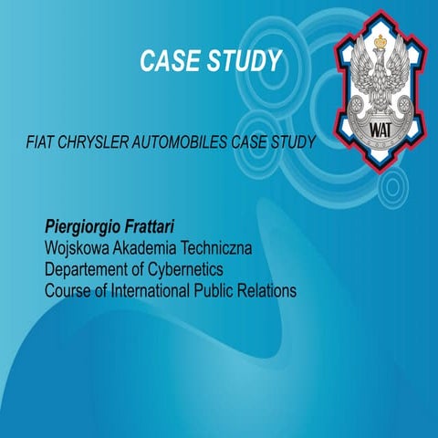 International Public Relations: Fiat Chrysler acquisition 2014