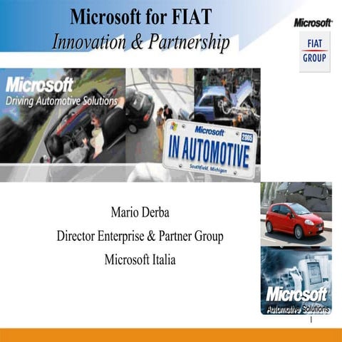 Fiat-Microsoft Day keynote by Mario Derba