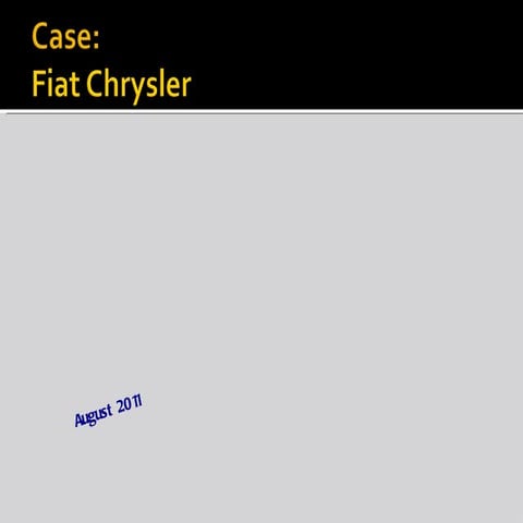 Fiatrchrysler Merger