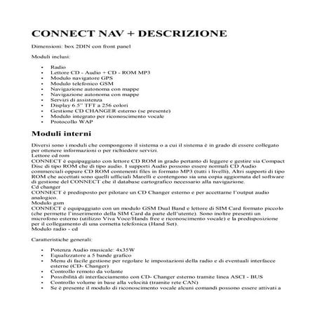 Fiat Stilo Connect Nav+