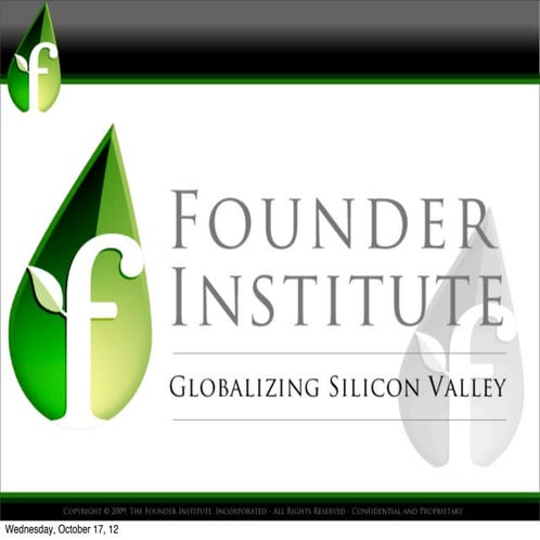 Founder Institute - Presentation