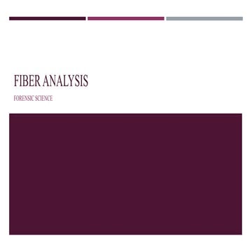 Fiber analysis
