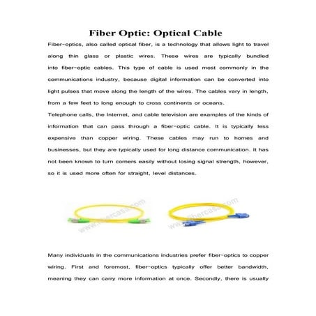 Fiber optic cable