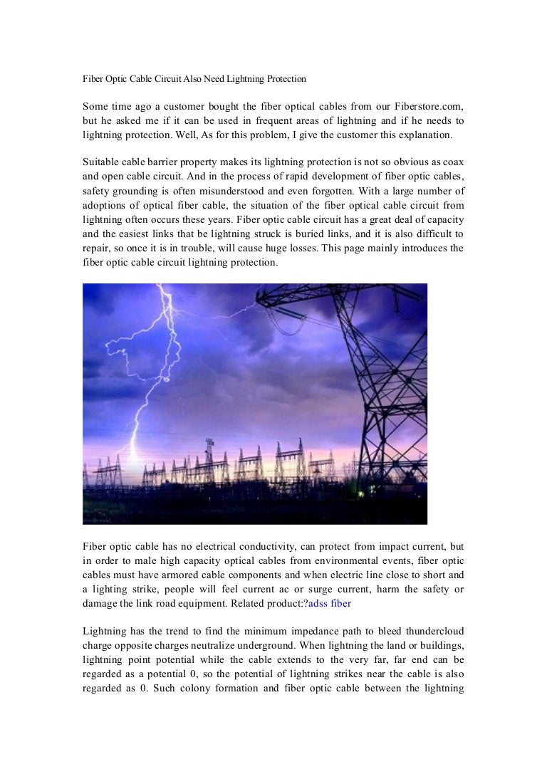 Fiber optic cable circuit