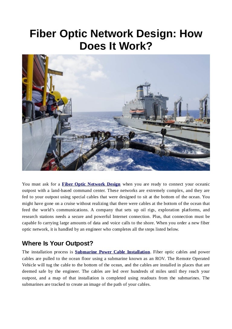 Fiber Optic Network Design How Does It Work?