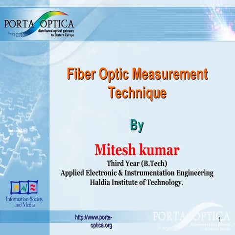 Fiber optics measurement Technique by mitesh kumar