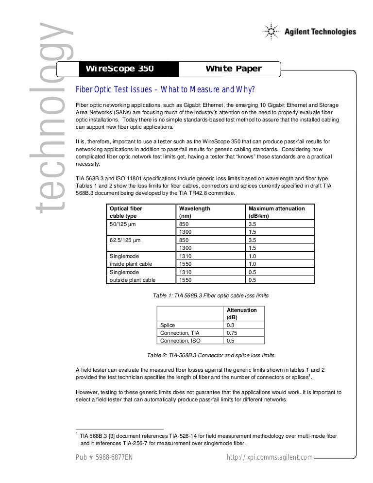 Fiber optic test issues ¨c what to measure and why
