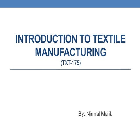 Fiber to yarn lecture 