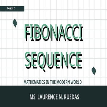 fibonacci sequence - mathematics in the modern world