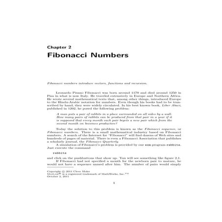 Fibonacci using matlab | PDF