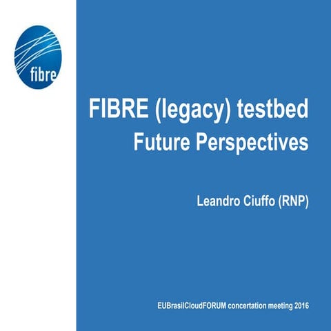 FIBRE (legacy) testbed Future Perspectives