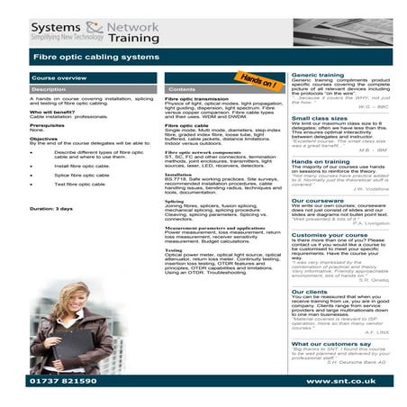 Fibre optic cabling_course