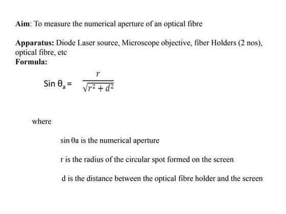 numerical aperture of a optical fibre.pptx