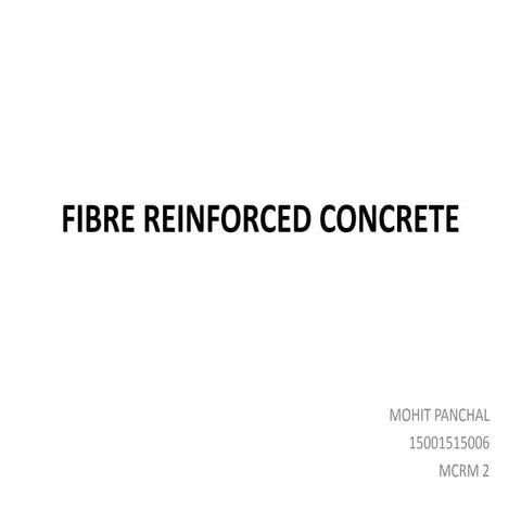Fibre reinforced concrete