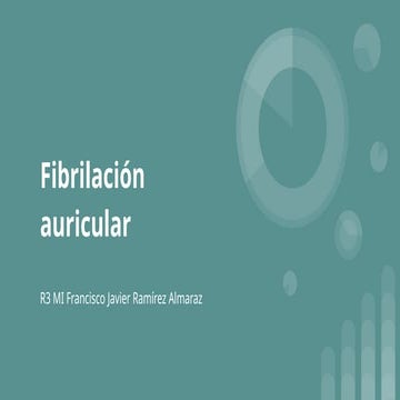 Fibrilación auricular, diagnósticos y tratamiento.