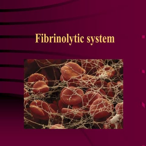 Fibrinolytic system