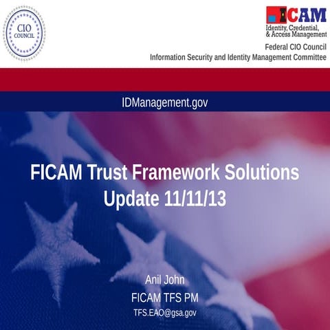 FICAM Trust Framework Solutions 11/11/2013