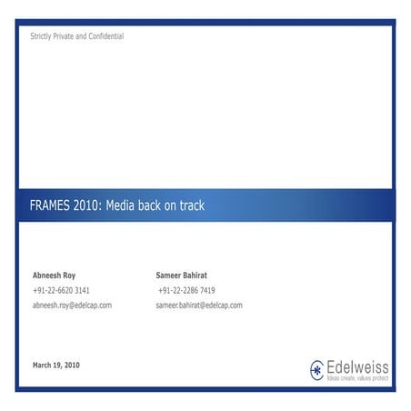 Ficci frames edel march 2010