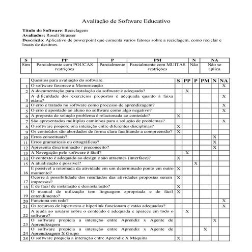 Ficha de avaliação | PDF