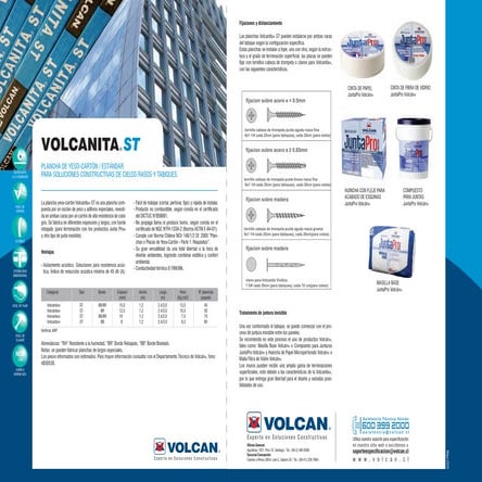 plancha yeso carton volcan s.a