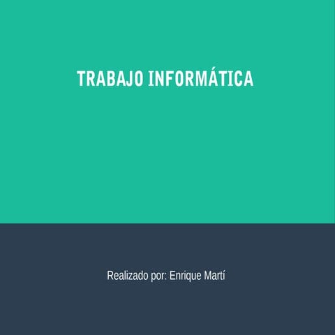 Trabajo para la comprensión de la informática