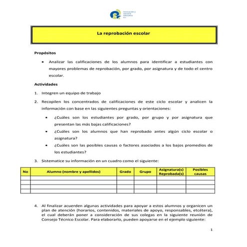 la reprobacion escolar | PDF