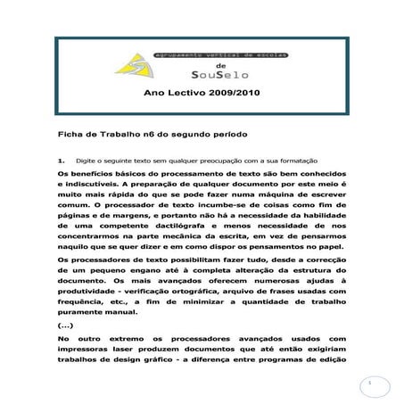 Ficha 6 Segundo Periodo