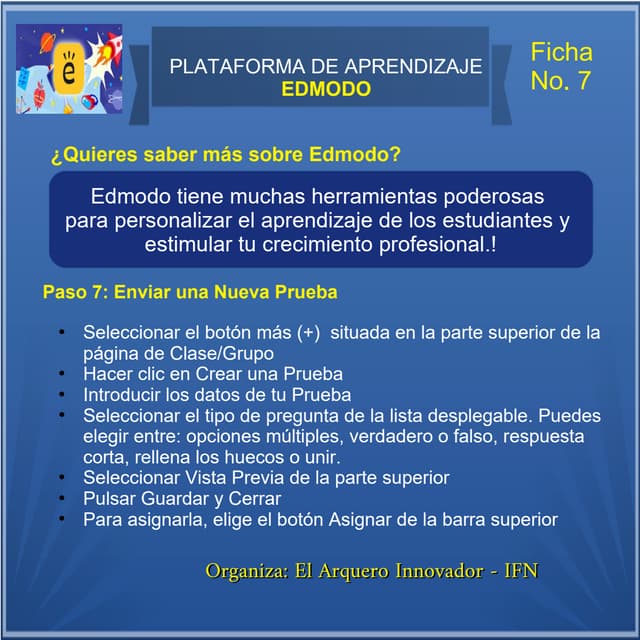 Ficha 7 edmodo-crear una prueba | PDF