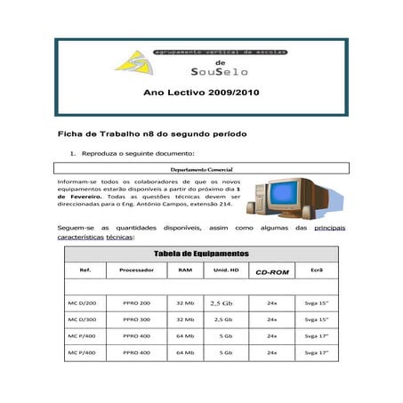 Ficha 8 Segundo Periodo