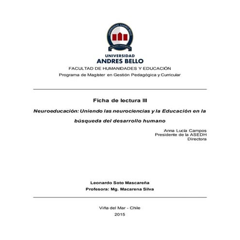 Neuroeducación: Uniendo las ciencias y la Educación