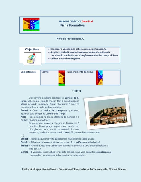 Ficha castelo s. jorge e meios de t...