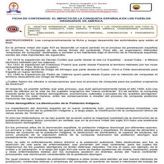 Ficha consecuencias indigenas america
