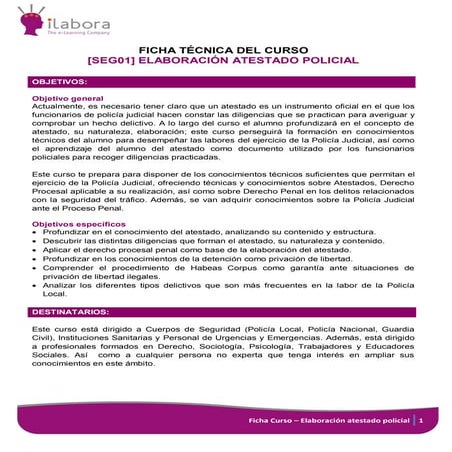 Curso atestado policial